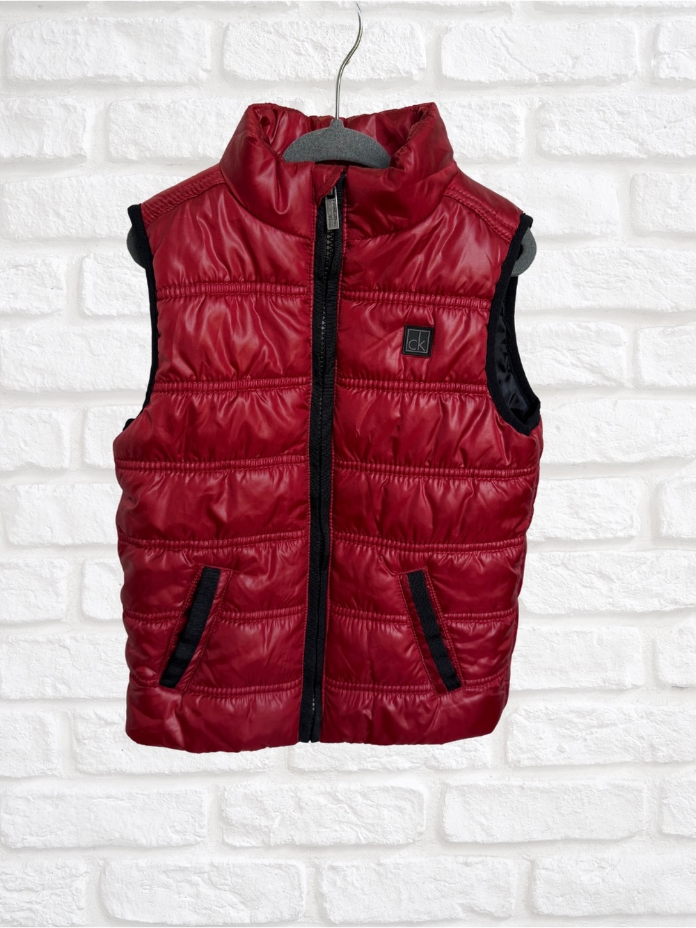 Calvin Klein Crimson Quilted Sleeveless Puffer Vest toddler boys